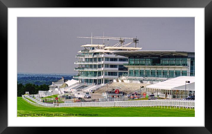 Epsom Racecourse Grandstand  Framed Mounted Print by Peter F Hunt