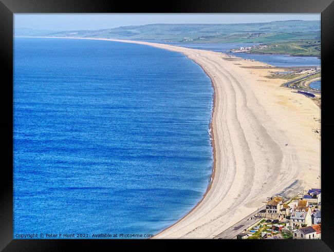 Sea Beach And Lagoon Framed Print by Peter F Hunt