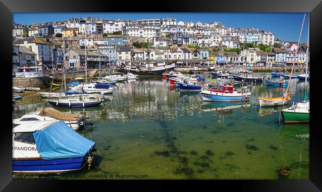 Brixham In The Sunshine Framed Print by Peter F Hunt