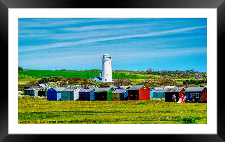 Portland Bill Old Lighthouse Framed Mounted Print by Peter F Hunt