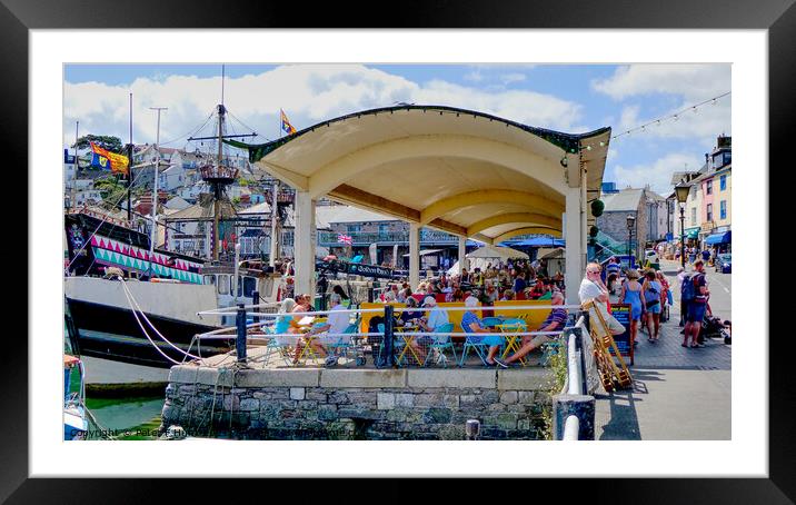 Brixham Times Are A Changing  Framed Mounted Print by Peter F Hunt