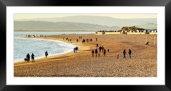 Exmouth Beach Devon   Framed Mounted Print by Peter F Hunt