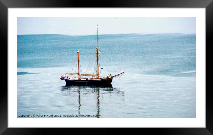 Queen Galadriel At Anchor Framed Mounted Print by Peter F Hunt