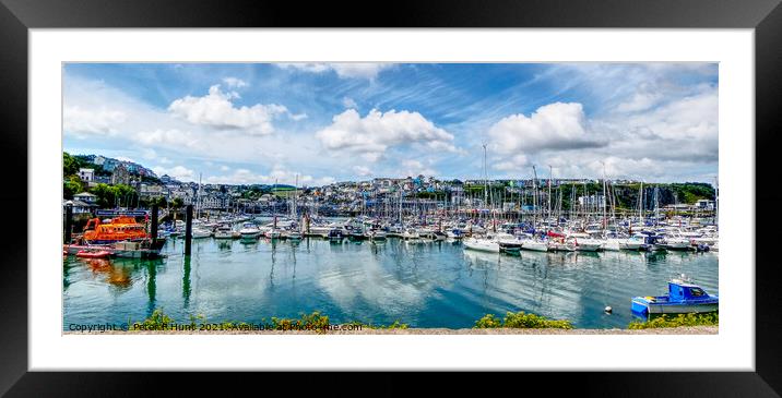 Brixham From The Breakwater Framed Mounted Print by Peter F Hunt