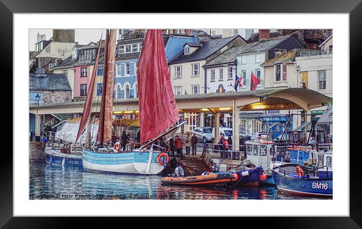 IRIS Docking Under Sail Framed Mounted Print by Peter F Hunt