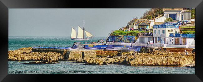 Irene Of Bridgewater Off Brixham  Framed Print by Peter F Hunt