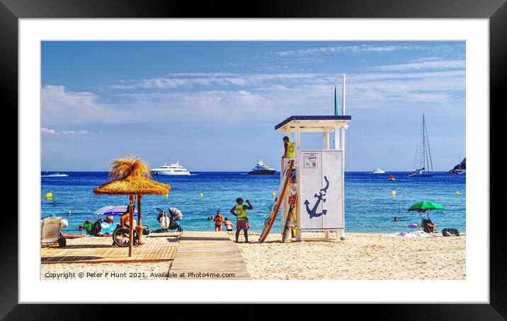 Mallorca Palma Nova Beach  Framed Mounted Print by Peter F Hunt