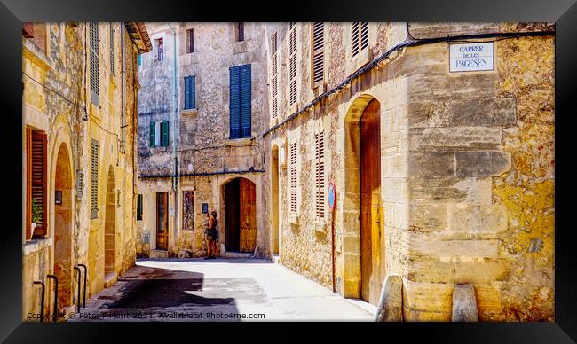 Pollensa Old Town Mallorca Framed Print by Peter F Hunt