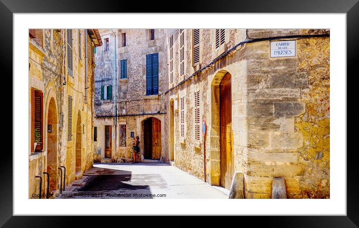 Pollensa Old Town Mallorca Framed Mounted Print by Peter F Hunt