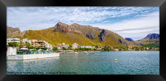 The Mountains At Puerto Pollensa  Framed Print by Peter F Hunt