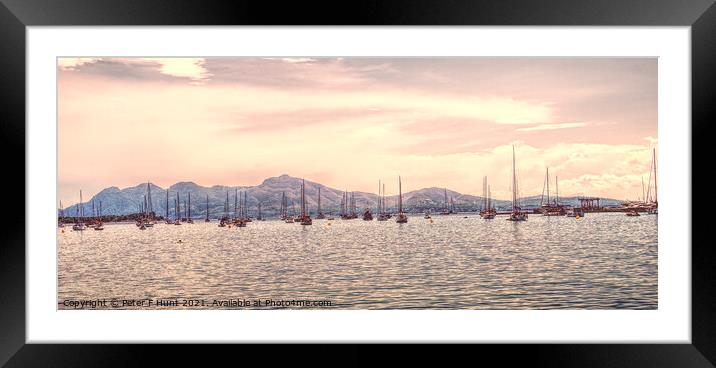 Early Morning Light Over Pollensa Bay Framed Mounted Print by Peter F Hunt