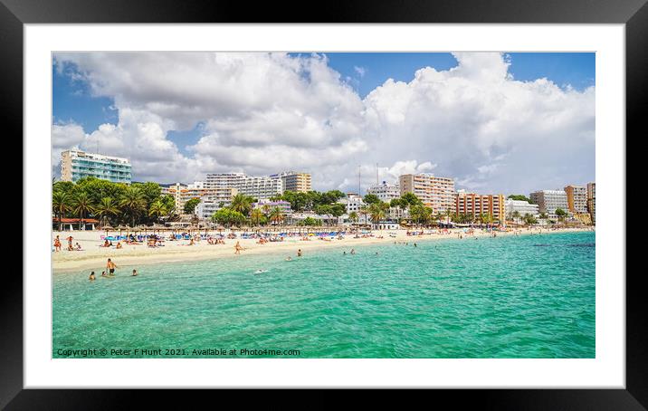 Magaluf Mallorca Panorama Framed Mounted Print by Peter F Hunt