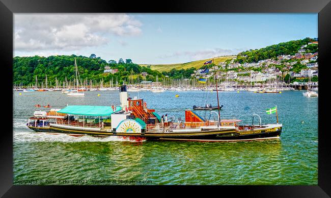 PS Kingswear Castle On The River Dart Framed Print by Peter F Hunt