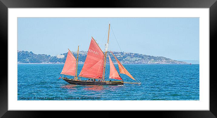 Pilgrim BM 45 Dipping In A Swell Framed Mounted Print by Peter F Hunt