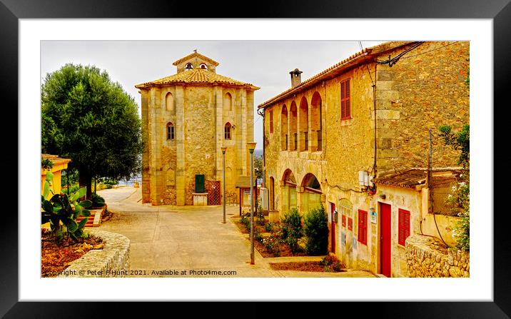 Church On The Cliff Ermita de Portals Nous Mallorca Framed Mounted Print by Peter F Hunt