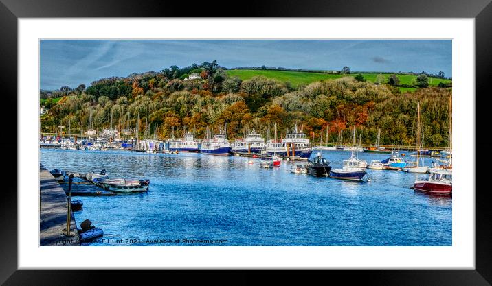 Autumn On The River Dart Framed Mounted Print by Peter F Hunt
