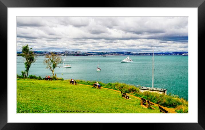 Battery Gardens Brixham Framed Mounted Print by Peter F Hunt