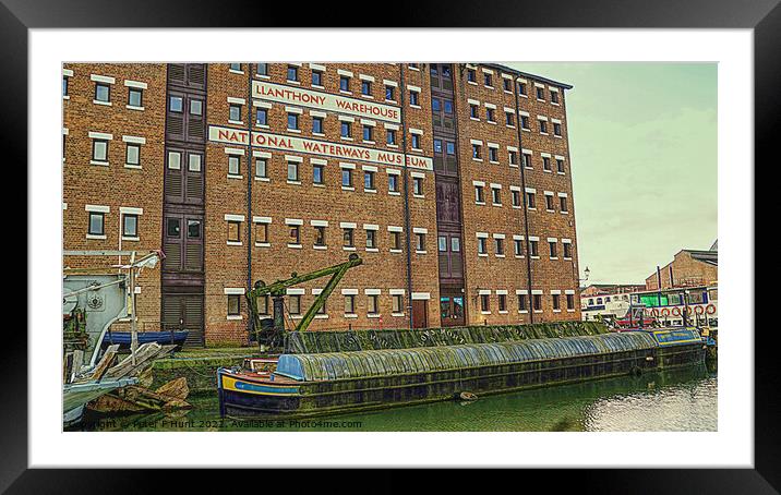 National Waterways Museum Gloucester Dock  Framed Mounted Print by Peter F Hunt