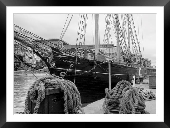 The Kathleen And May Gloucester Dock  Framed Mounted Print by Peter F Hunt