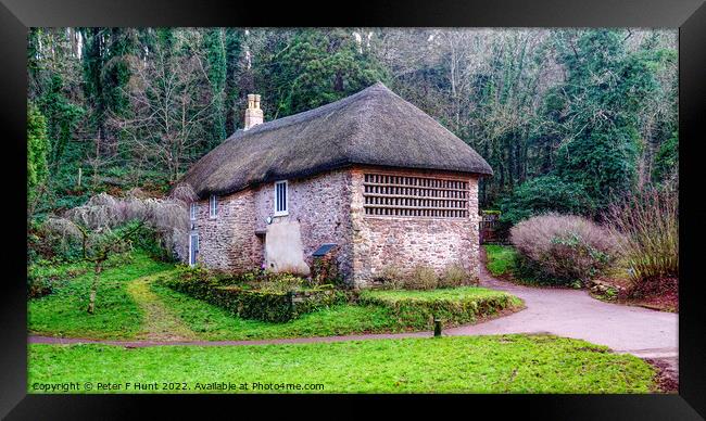 The Old Gamekeepers Cottage Cockington Torquay Framed Print by Peter F Hunt