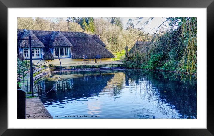 The Mill Pond Cockington Torquay Framed Mounted Print by Peter F Hunt