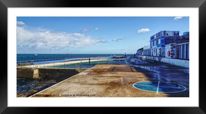Winter At Shoalstone Pool Brixham Framed Mounted Print by Peter F Hunt