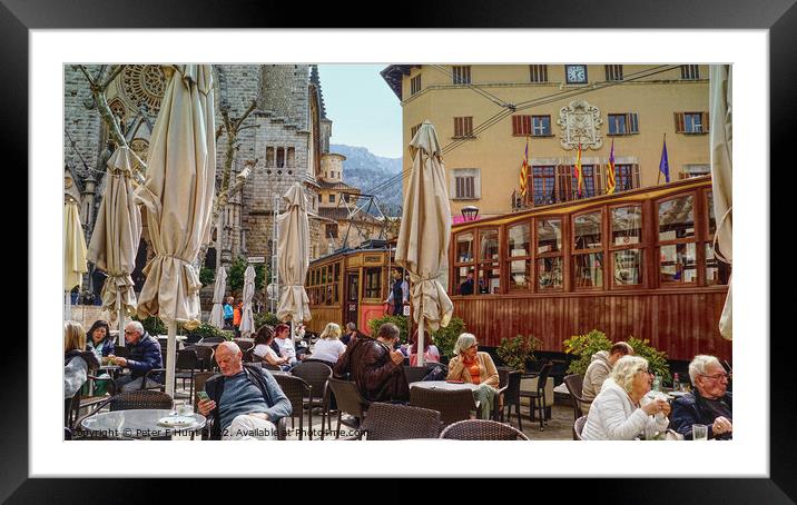 Relaxing In Soller Mallorca Framed Mounted Print by Peter F Hunt