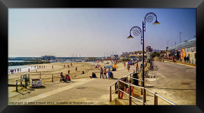 Lyme Regis Beach Dorset  Framed Print by Peter F Hunt