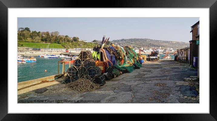 The Fish Quay Lyme Regis Framed Mounted Print by Peter F Hunt