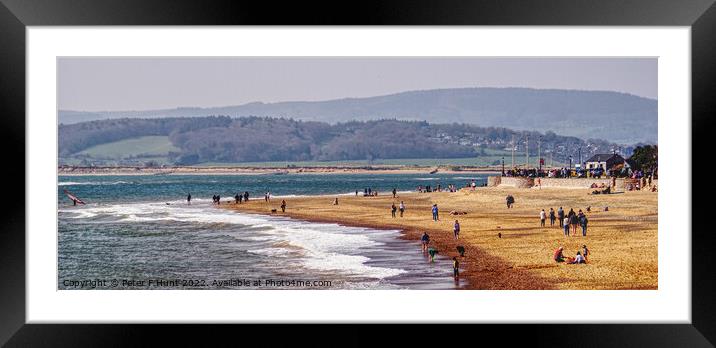 Exmouth Beach Devon Framed Mounted Print by Peter F Hunt