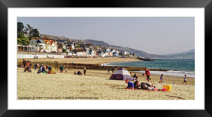 Lyme Regis On The Beach  Framed Mounted Print by Peter F Hunt