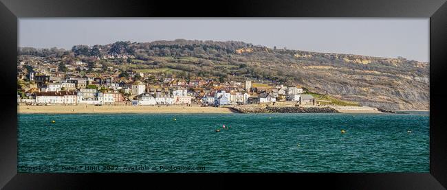 Lyme Regis Town Dorset Framed Print by Peter F Hunt