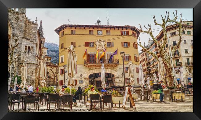 Soller Town Square Mallorca Framed Print by Peter F Hunt