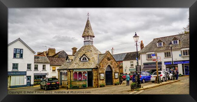 The Market House Chagford Devon Framed Print by Peter F Hunt