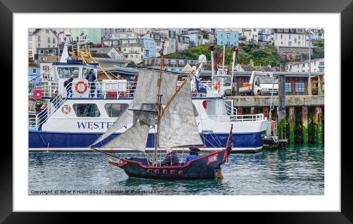 Sailing Into Battle Framed Mounted Print by Peter F Hunt