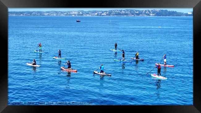 Love Paddle Boarding Framed Print by Peter F Hunt