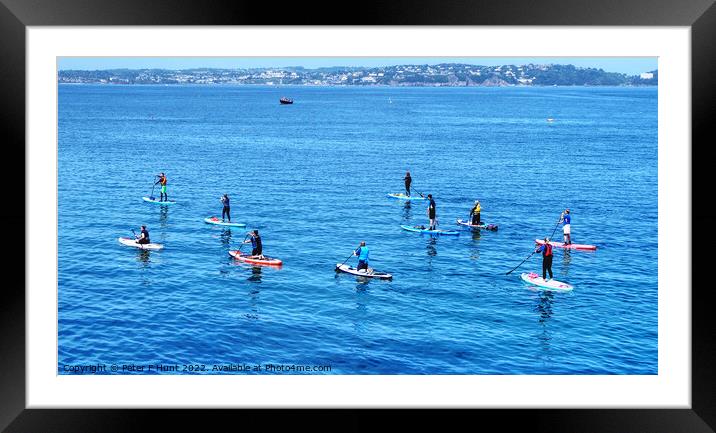 Love Paddle Boarding Framed Mounted Print by Peter F Hunt