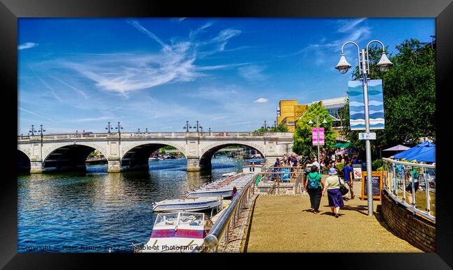Waterfront At Kingston upon Thames Framed Print by Peter F Hunt