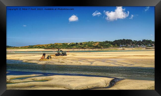 Working On The Sandbank Camel River Framed Print by Peter F Hunt