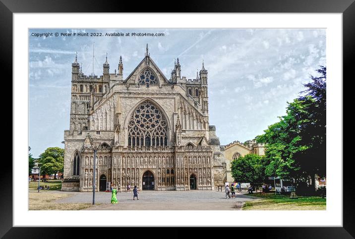 Exeter Cathedral  Framed Mounted Print by Peter F Hunt