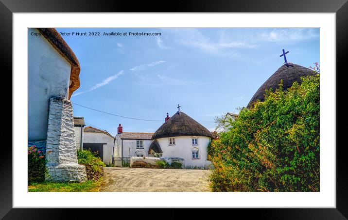 The Round Houses Of Veryan 4  Framed Mounted Print by Peter F Hunt