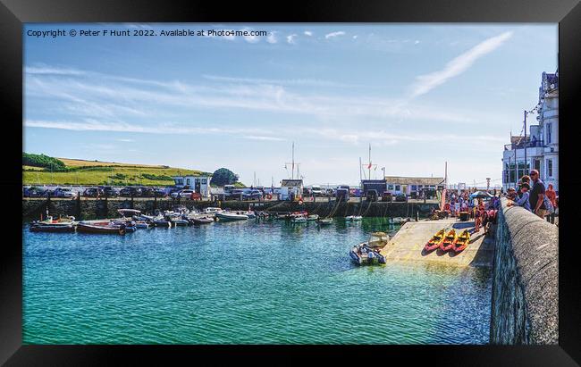 St Mawes Harbour Cornwall Framed Print by Peter F Hunt