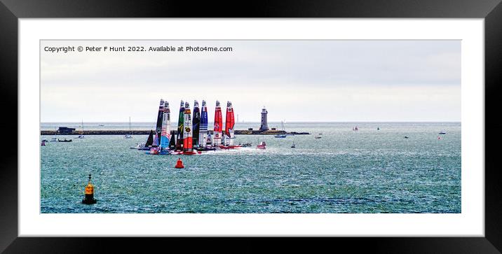 Plymouth Sail GP The Start Line Framed Mounted Print by Peter F Hunt