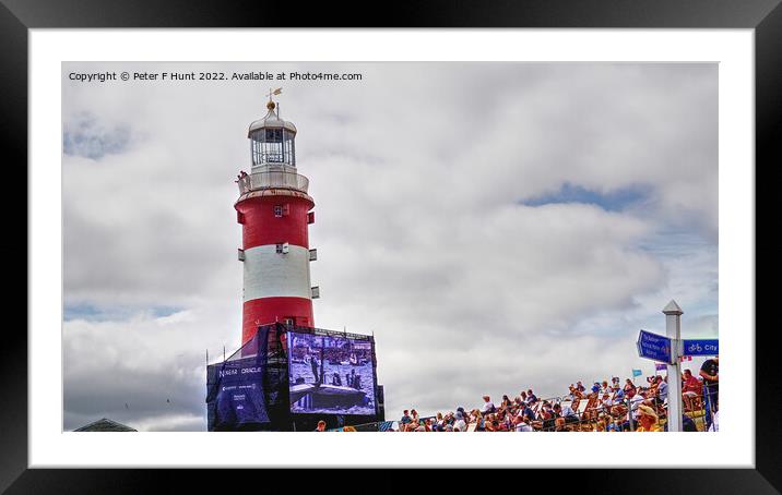 Big Screen, Big Crowd, And Smeaton's Tower Framed Mounted Print by Peter F Hunt