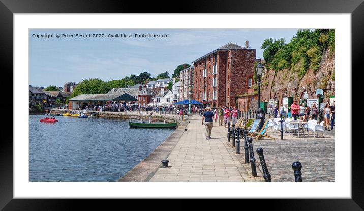 Exeter Quay And River Exe Framed Mounted Print by Peter F Hunt