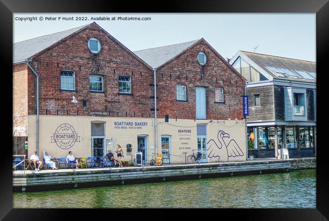 Old Warehouse Exeter Canal Basin  Framed Print by Peter F Hunt
