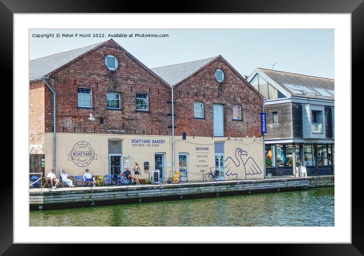 Old Warehouse Exeter Canal Basin  Framed Mounted Print by Peter F Hunt