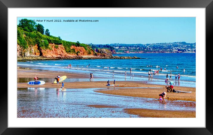 Broadsands Beach Paignton Devon Framed Mounted Print by Peter F Hunt