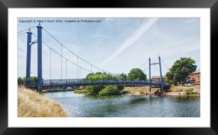 Footbridge Over The River Exe Framed Mounted Print by Peter F Hunt