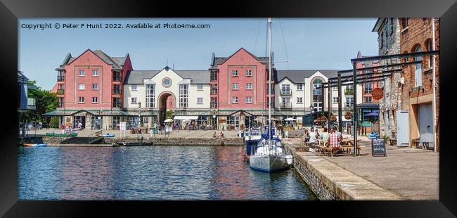 Exeter Ship Canal Basin Framed Print by Peter F Hunt
